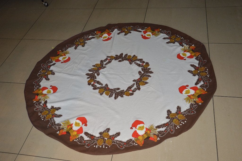 Vintage kersttafelkleed Scandinavisch decor Zweedse kabouter, Ophalen of Verzenden, Gebruikt