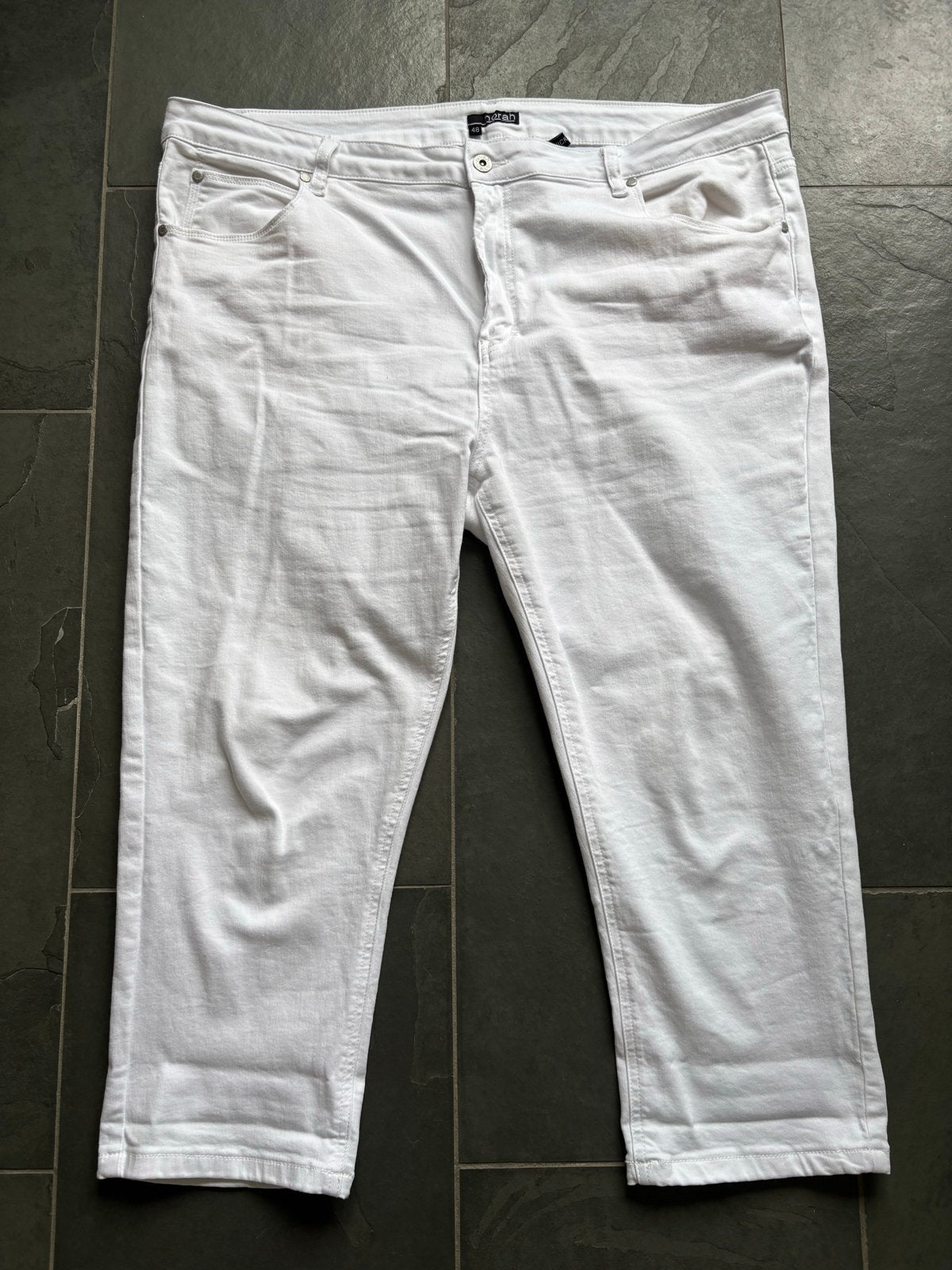 Norah witte 7/8e broek maat 48 ZGAN, Wit, Maat 46/48 (XL) of groter, Ophalen of Verzenden, Zo goed als nieuw