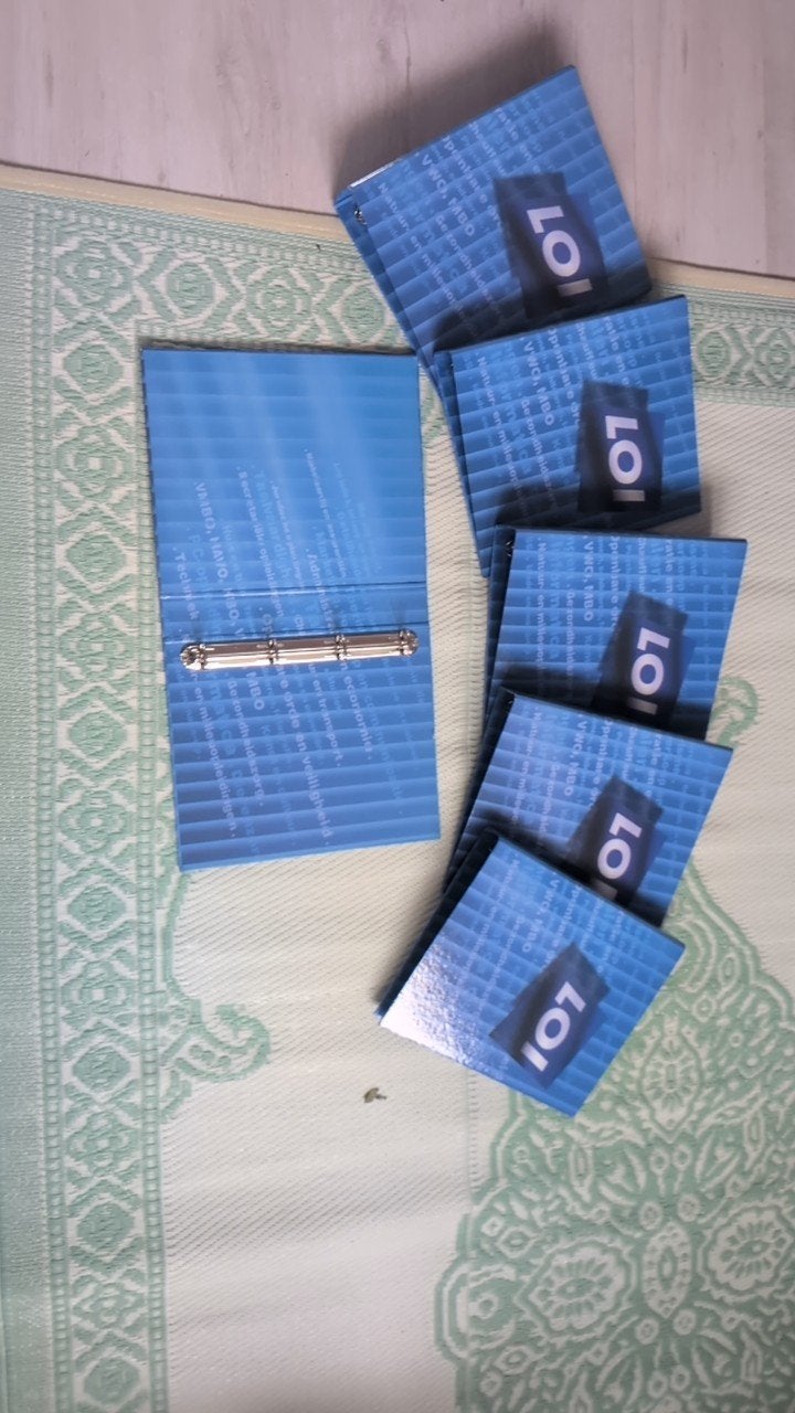 6 blauwe LOI muliti mappen, Zo goed als nieuw, MBO, Beta, LOI