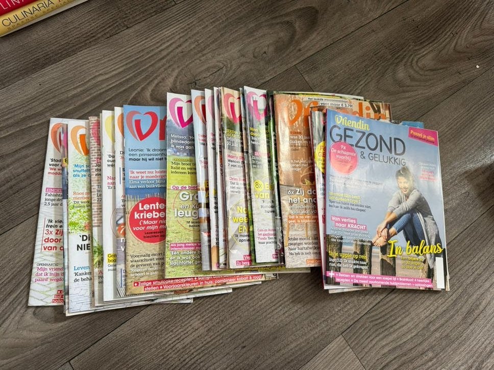 Veel tijdschriften Vriendin,Plus,Sante,Party en nog meer, Boeken, Tijdschriften en Kranten, Ophalen, Zo goed als nieuw, Damesbladen