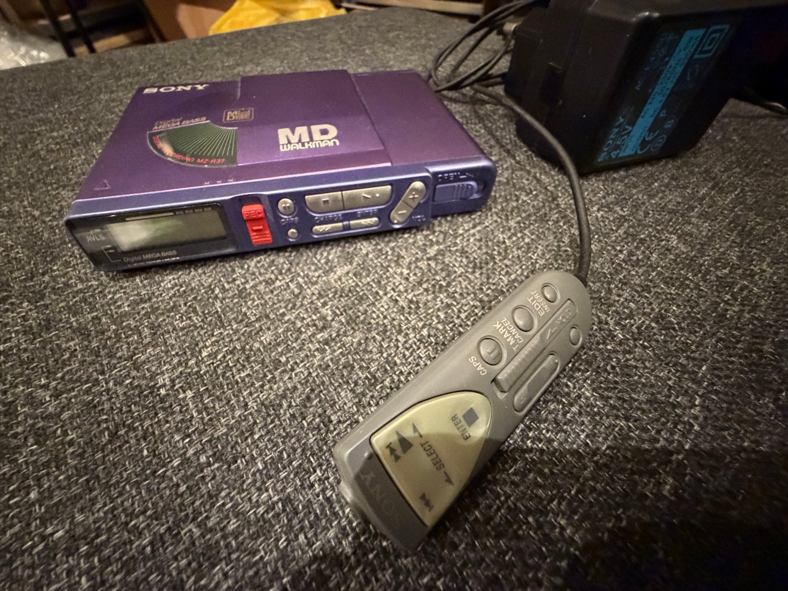 Sony MZ-R37 Portable Minidisc Recorder - Paars, Ophalen of Verzenden, Minidisc-recorder