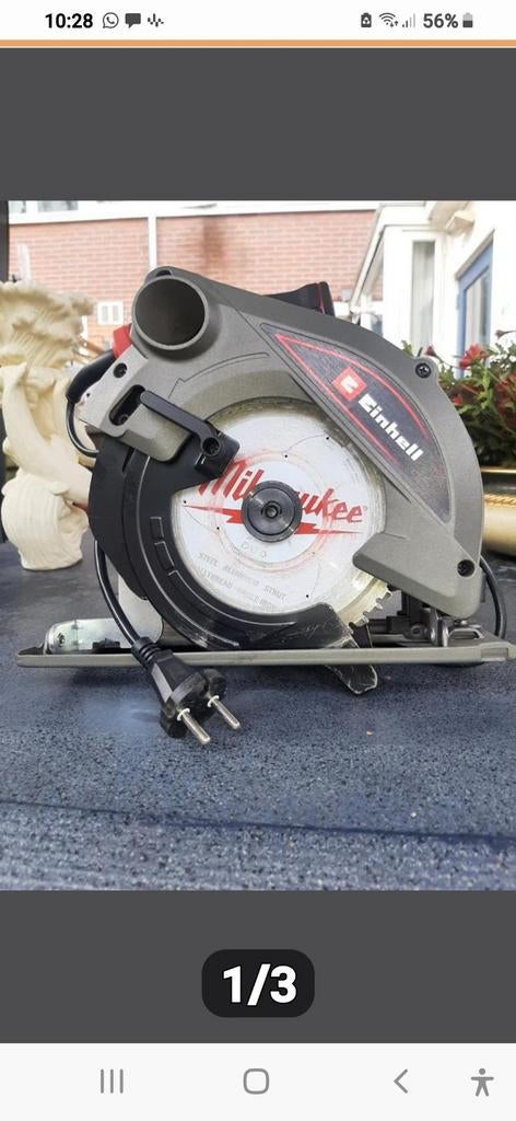 Einhell Cirkelzaag, Gebruikt, Cirkelzaag, Ophalen of Verzenden, 30 tot 70 mm