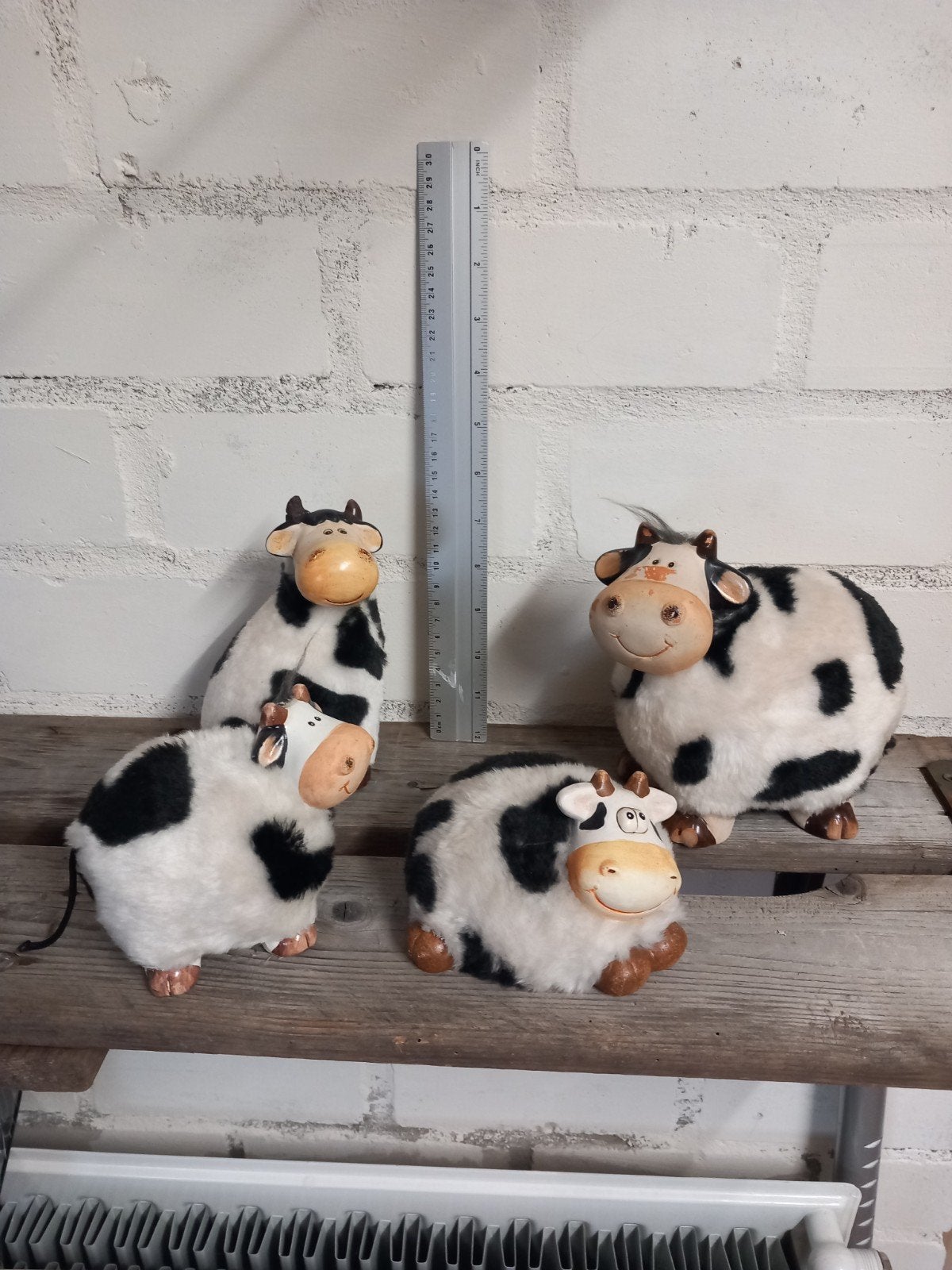 Set van 4 leuke koeien koe, Ophalen of Verzenden, Zo goed als nieuw, Dier