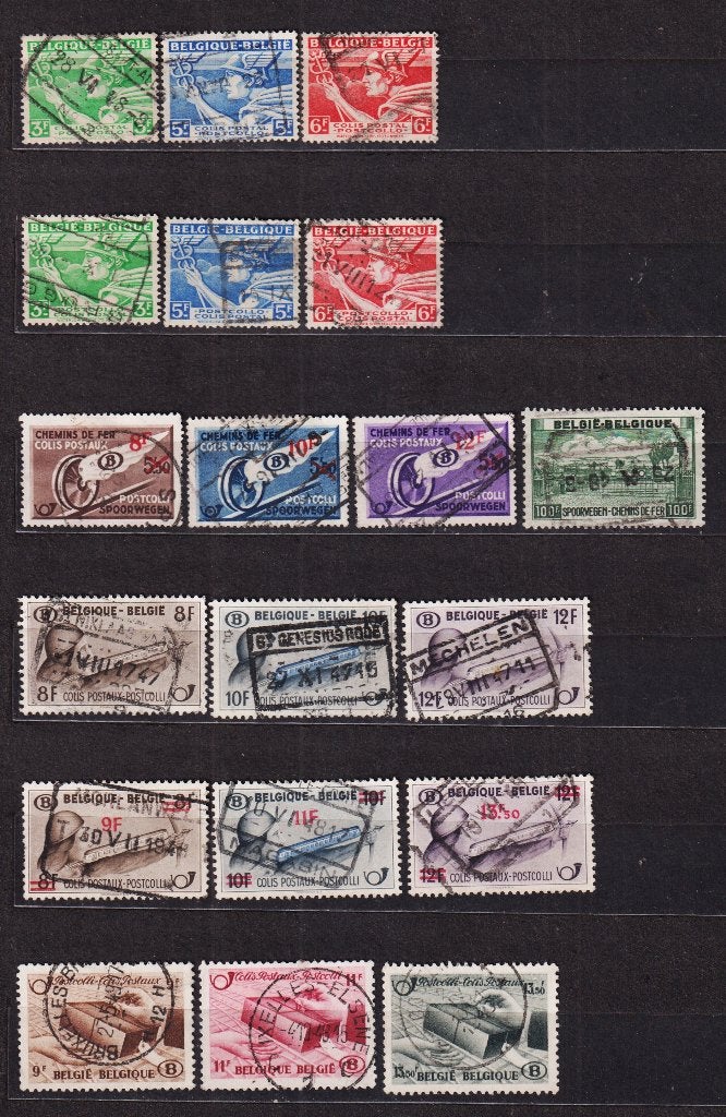 België Spoorwegzegels 1945-1948 TR288-TR303 gestempeld, Postzegels en Munten, Postzegels | Europa | België, Ophalen, Gestempeld