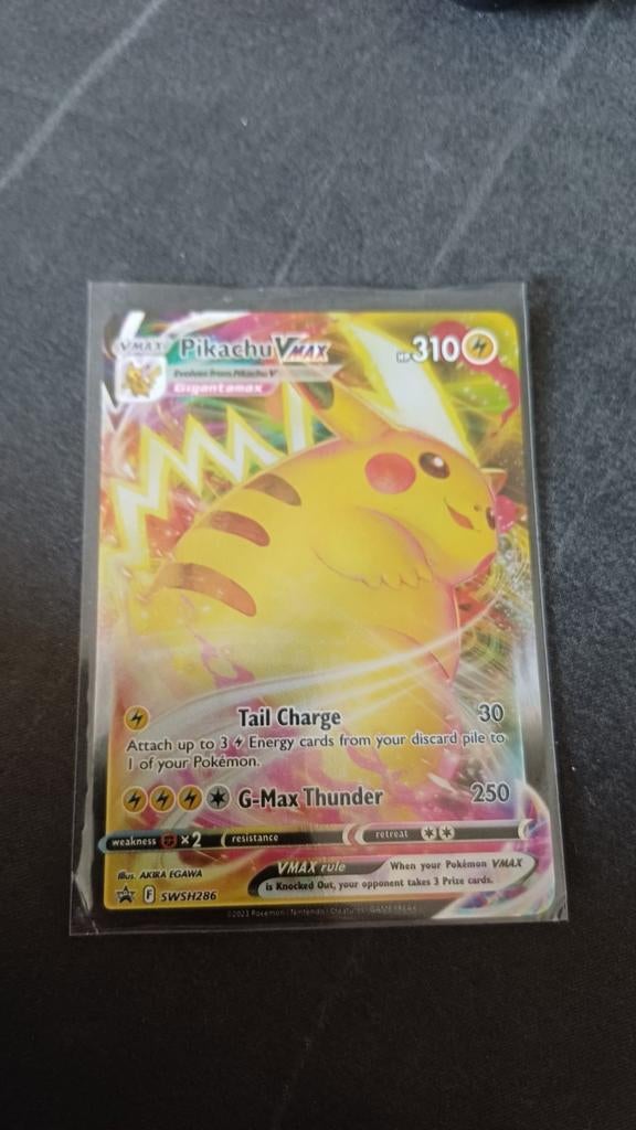 Pikachu VMAX SWSH286 Pokémon Kaart, Ophalen of Verzenden, Zo goed als nieuw, Losse kaart