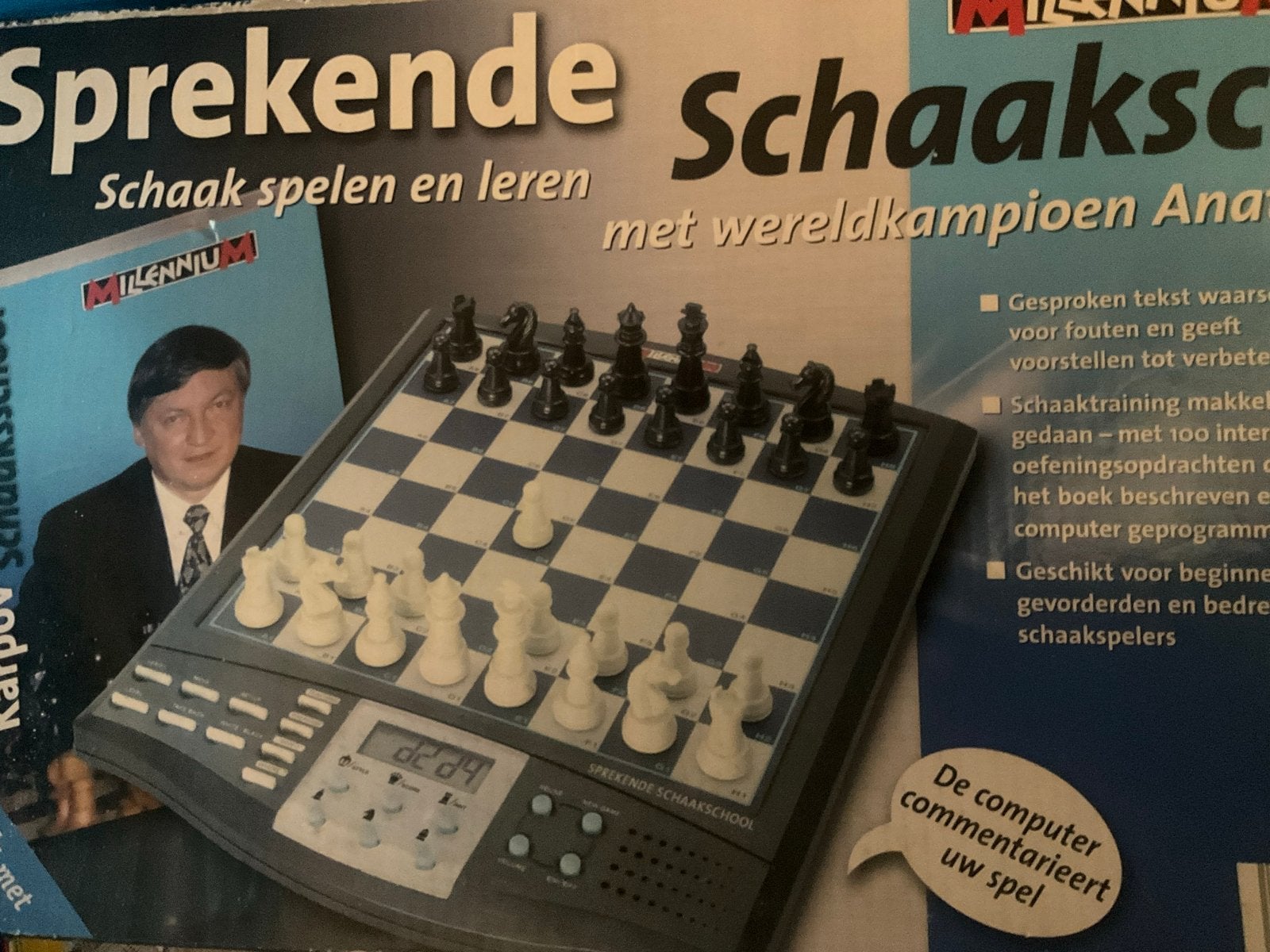 Millennium Sprekende Schaakschool met Anatoly Karpov, Ophalen, Minder dan 500 stukjes, Gebruikt, Schaken
