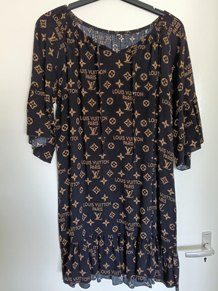 Louis Vuitton Katoenen Jurkje Maat 46 - Nieuw!, Zwart, Maat 46/48 (XL) of groter, Ophalen of Verzenden, Boven de knie
