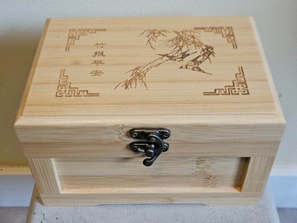 Houten kistje met inzetbakje 17.5*12*9 cm, Huis en Inrichting, Minder dan 50 cm, Nieuw, Minder dan 50 cm, Ophalen of Verzenden