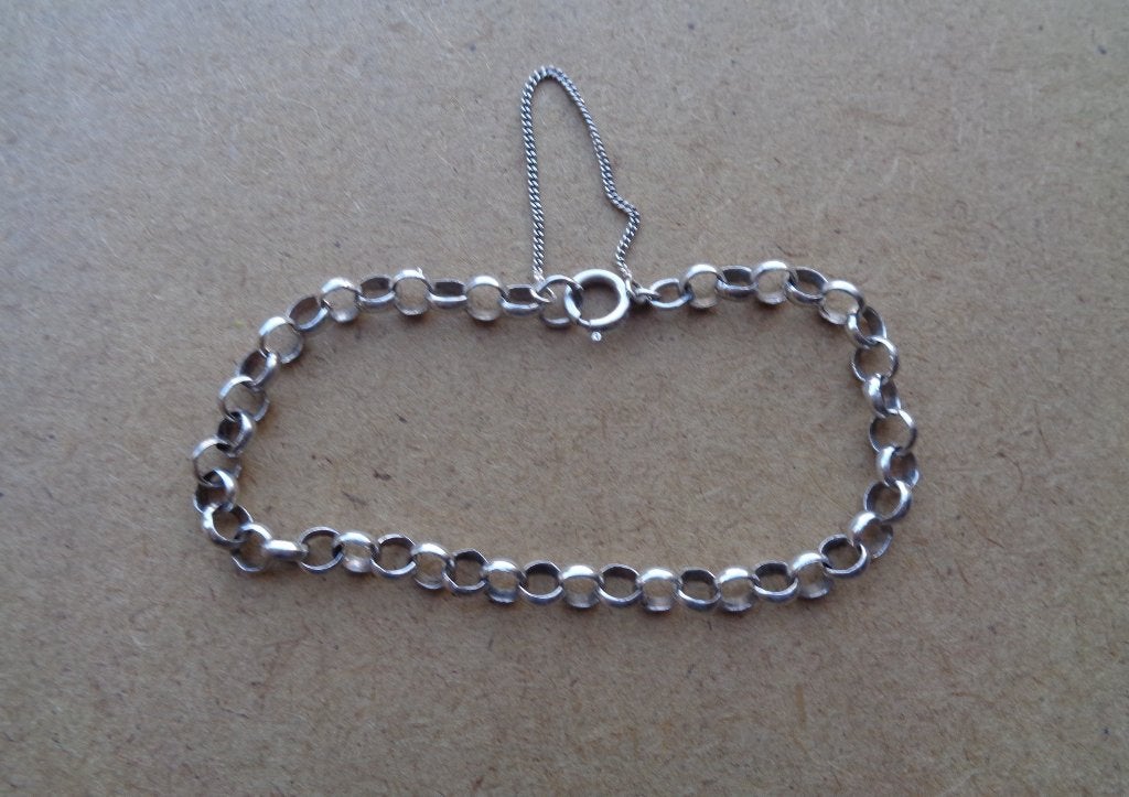 zilveren jasseron armband voor bedels [525], Verzenden, Zo goed als nieuw, Zilver, Zilver