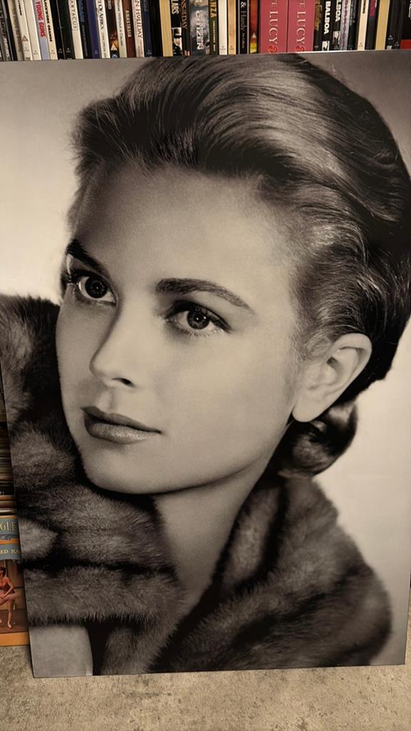 Grace Kelly grote foto op plexiglas alleen ophalen UNIEK, Ophalen, Ducoso, Zo goed als nieuw, Foto of Kaart