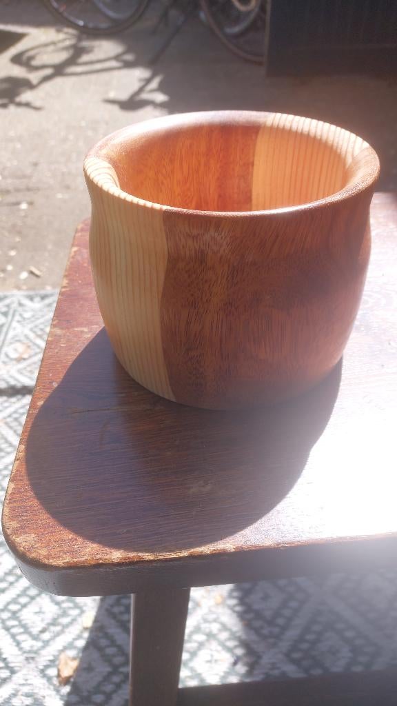 Schaal hout, Ophalen, Zo goed als nieuw, Rond, Hout
