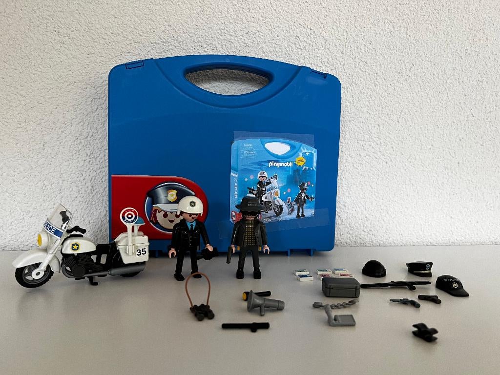 Playmobil 5891 – Politie – opbergkoffer, Ophalen of Verzenden, Zo goed als nieuw, Complete set