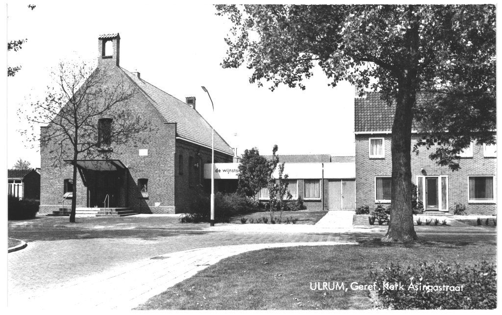 967720 Ulrum Groningen 1974 Geref Kerk Asingastraat, Verzamelen, Ophalen of Verzenden, 1960 tot 1980, Ongelopen, Groningen