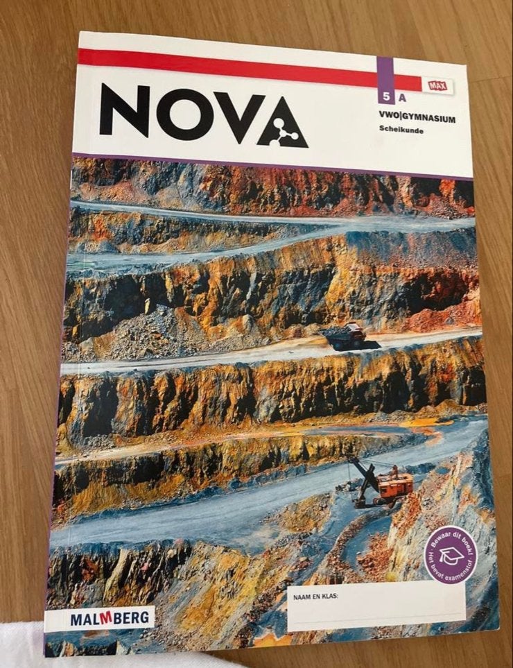 NOVA Scheikunde 5A VWO/Gymnasium Malmberg, Boeken, Schoolboeken, Ophalen of Verzenden, Nieuw, VWO, Scheikunde