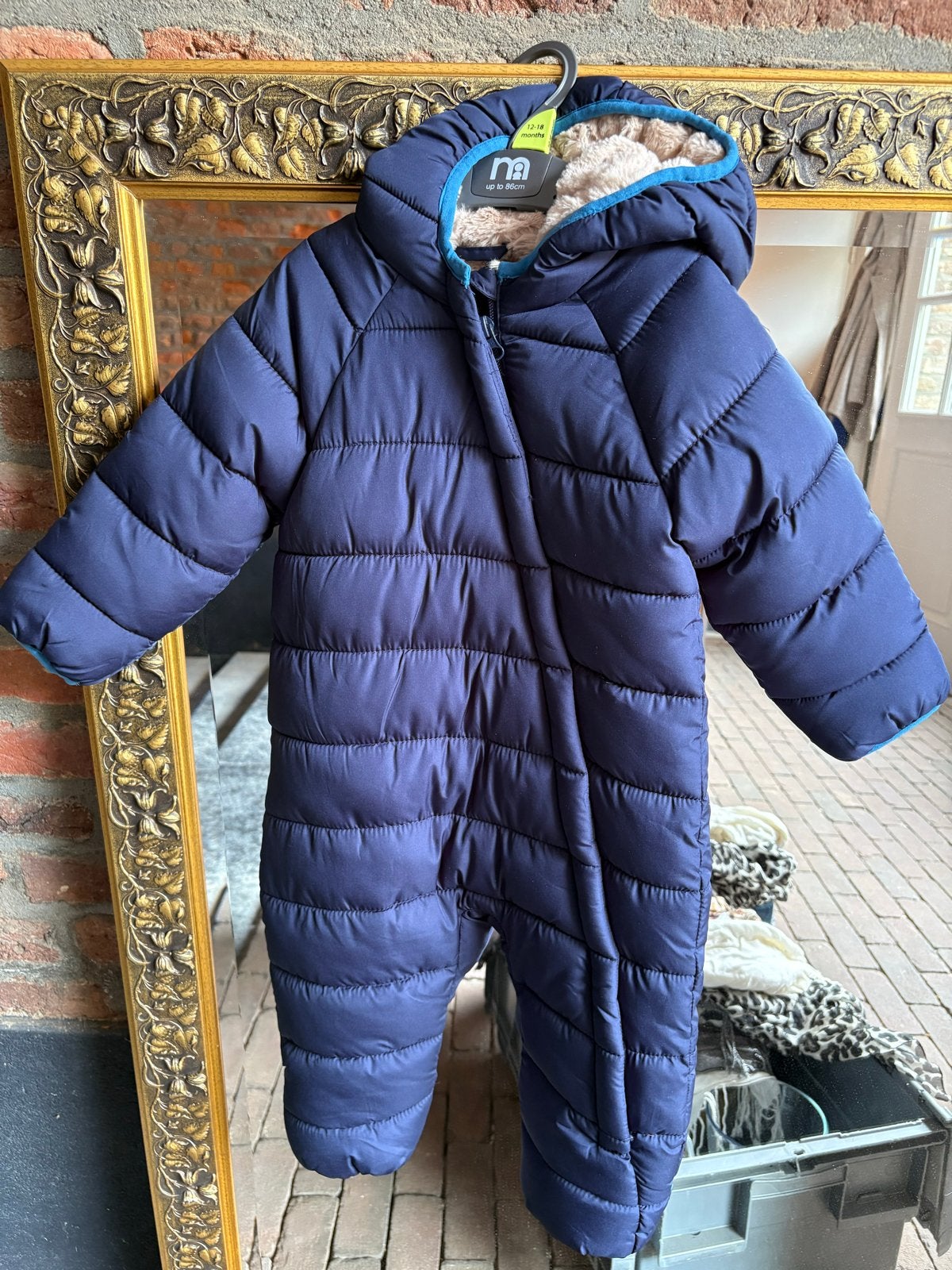 Warme baby winterpak / skipak 74/80 (12-18 maanden), Kinderen en Baby's, Ophalen of Verzenden, Zo goed als nieuw, Jongetje of Meisje
