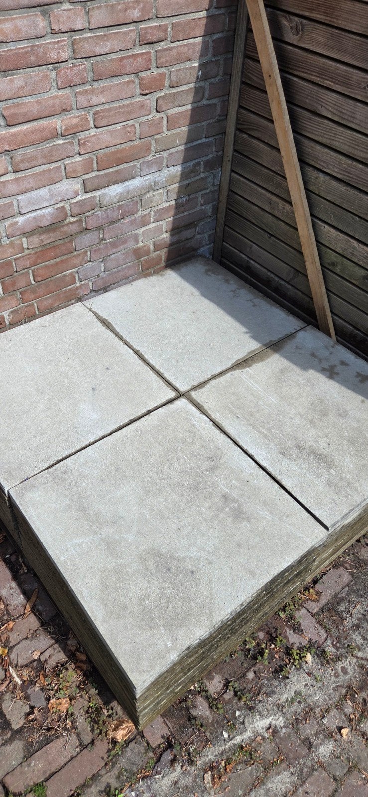 Betonnen terrastegels 60x60 cm, Ophalen, Gebruikt, 10 m² of meer, Beton