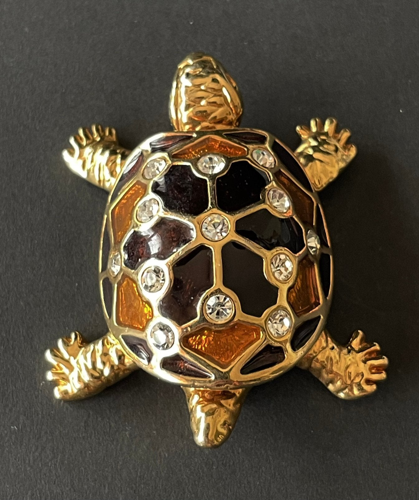 Schildpad broche, Overige materialen, 4 tot 7 cm, Gebruikt, Ophalen of Verzenden