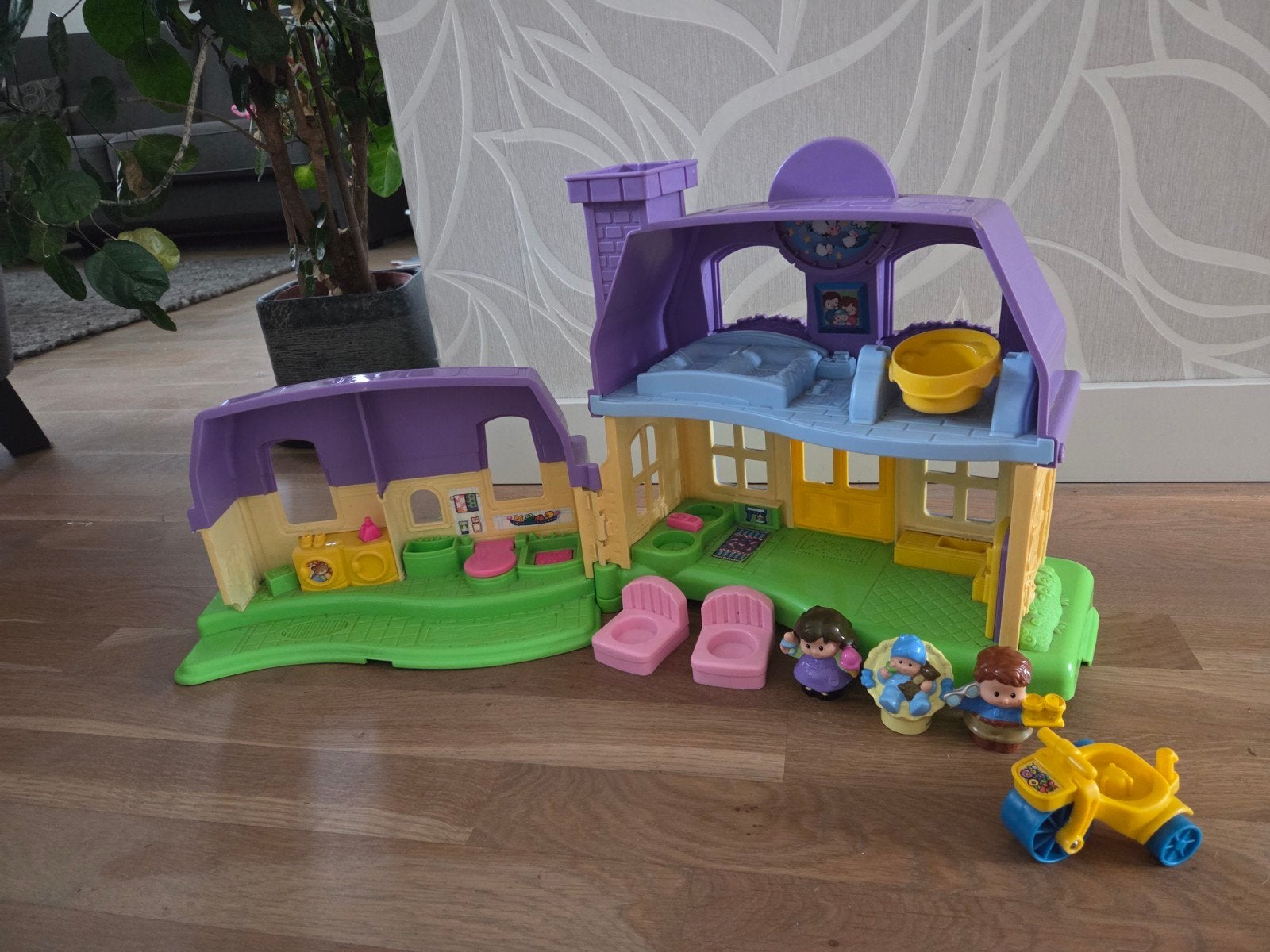 little people fisher-price. huis, speelplaats en schoolbus., Ophalen of Verzenden, Gebruikt, Speelset