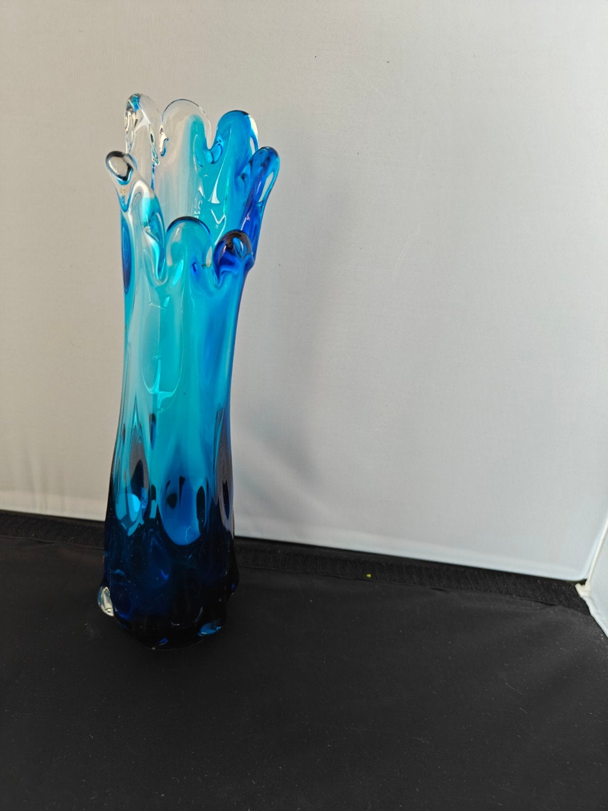 Murano Vaasje Kobalt Blauw - 23 cm, Ophalen of Verzenden