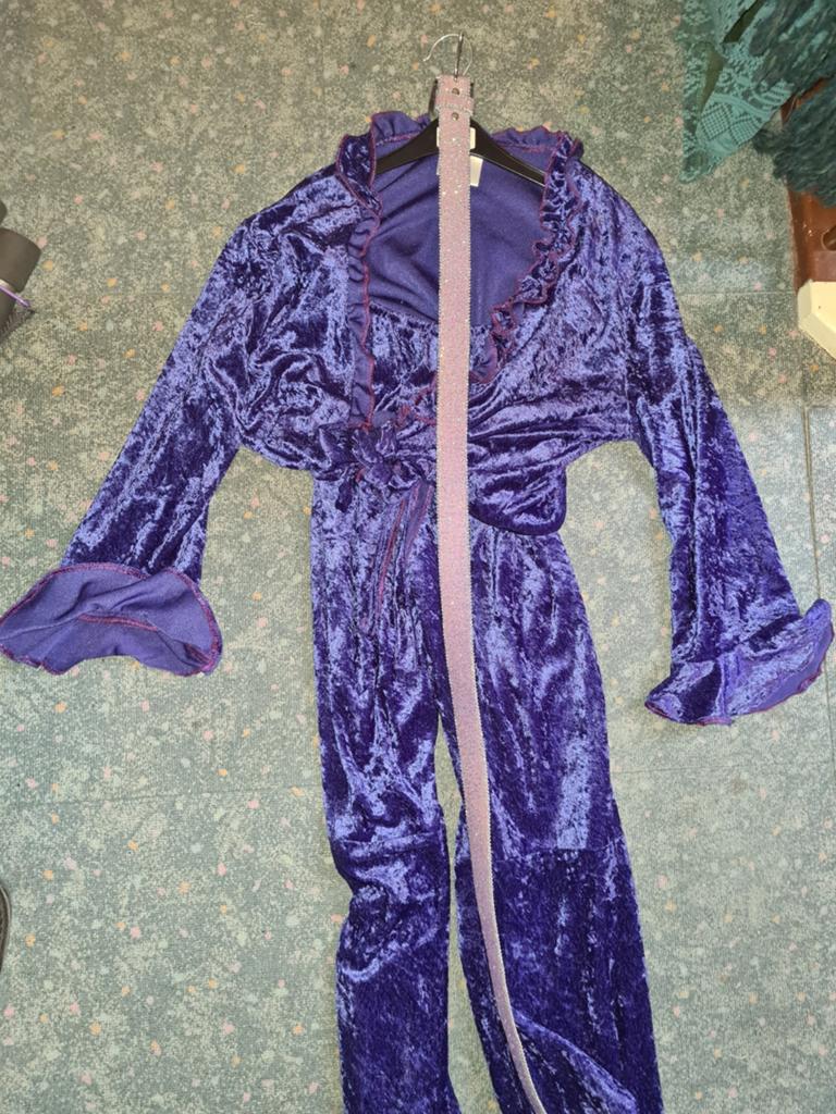 Power Flower Outfit met Ceintuur - Maat XS, Carnaval, Ophalen of Verzenden, Zo goed als nieuw, Kleding