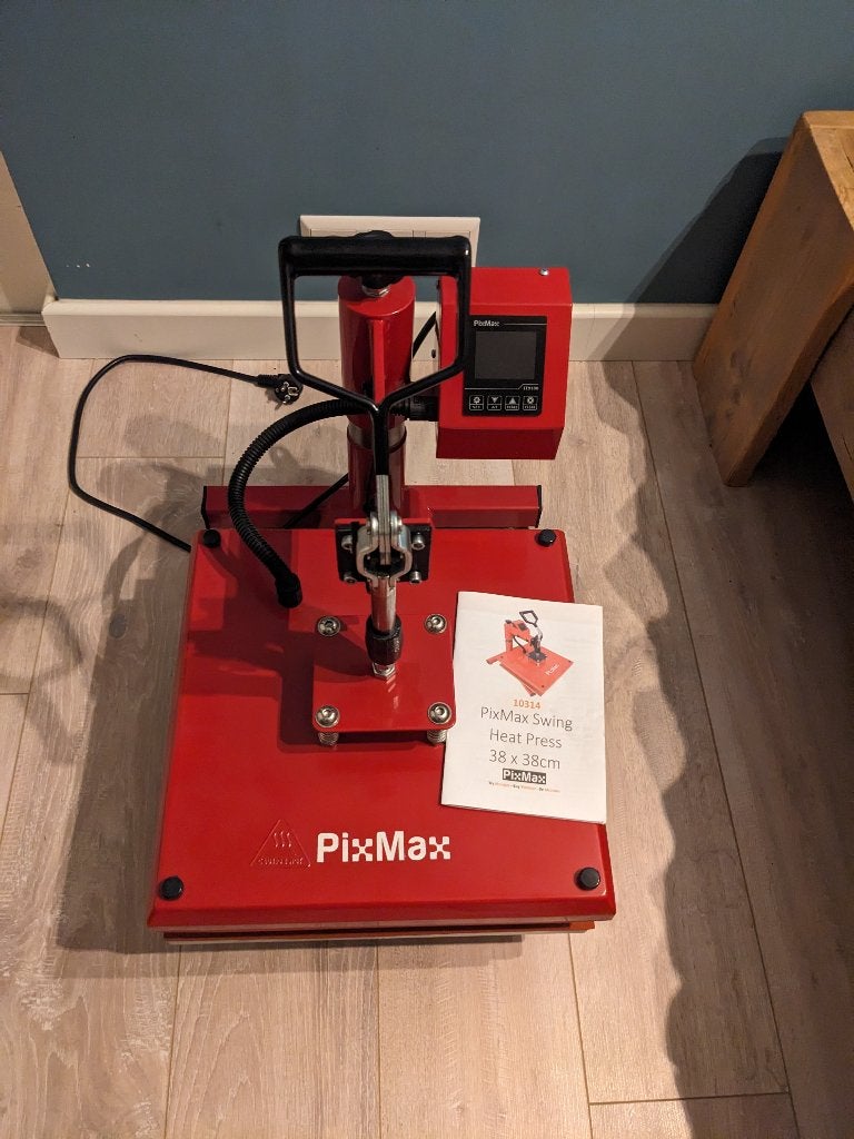 Te koop PixMax heat press swing 38x38 cm ZGAN, Ophalen, Zo goed als nieuw
