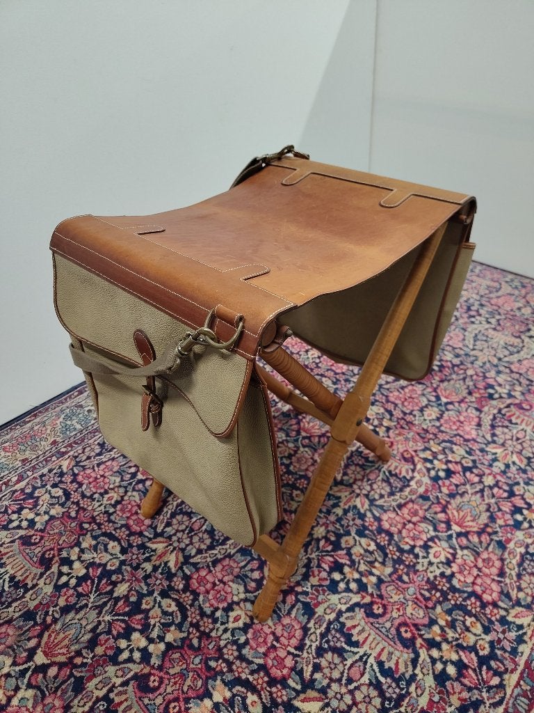 Mulberry krukje van hout en leer, Huis en Inrichting, Krukjes, Zo goed als nieuw, Hout, Ophalen of Verzenden