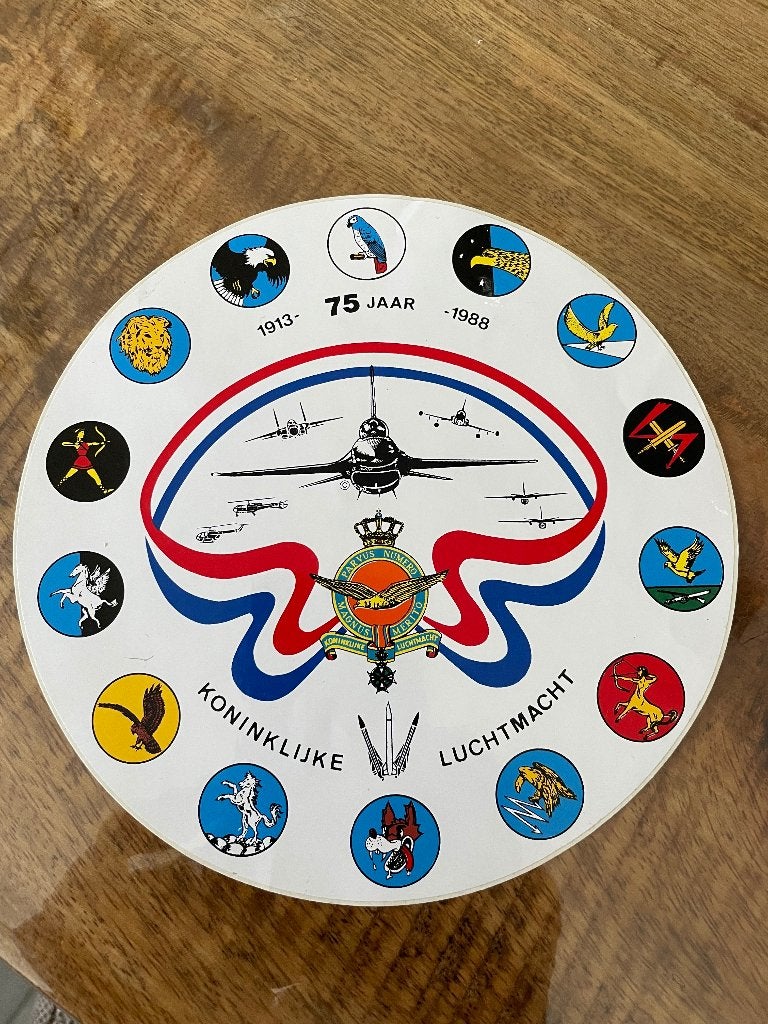 Luchtmacht sticker /stickers 75 jaar Koninklijke luchtmacht, Ophalen of Verzenden, Luchtmacht, Nederland, Embleem of Badge