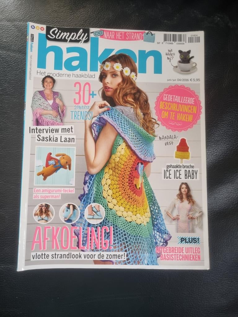 Simply Haken magazine 04/2016, Hobby en Vrije tijd, Breien en Haken, Verzenden, Haken, Patroon of Boek