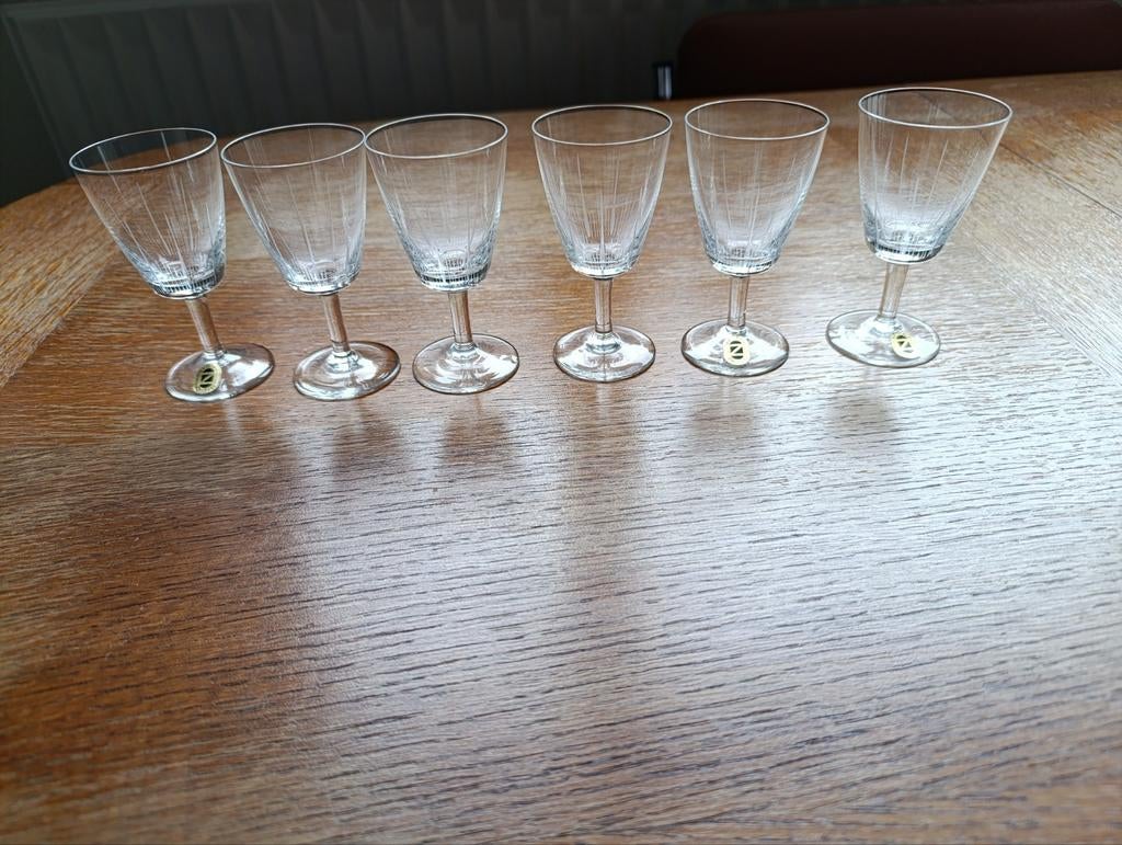 Kristallen glazen van Schott Zwiesel, jaren '60, Antiek en Kunst, Ophalen