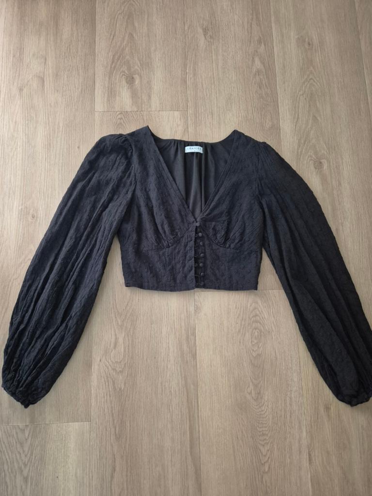 Loavies zwarte korte top, maat S, Kleding | Dames, Tops, Zwart, Ophalen of Verzenden, Loavies, Zo goed als nieuw