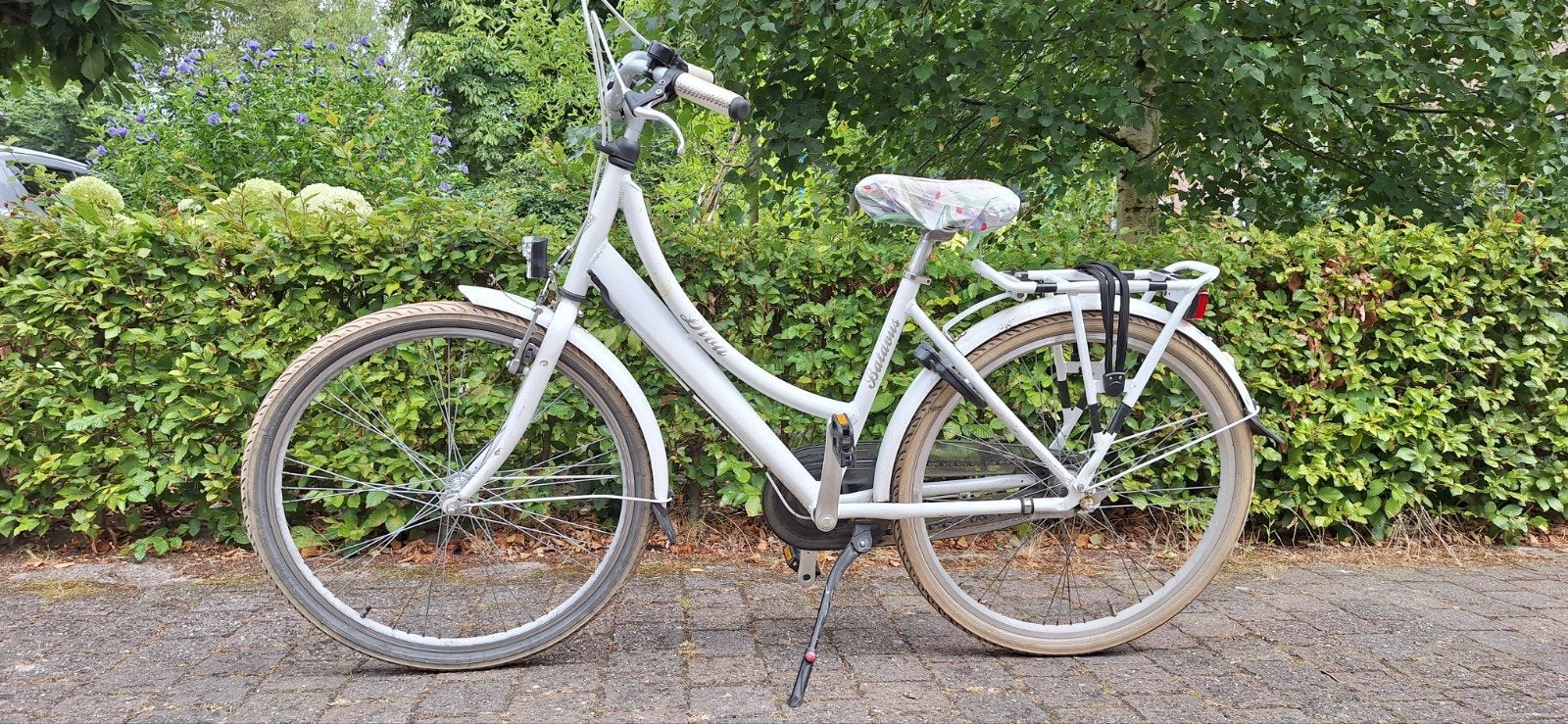Damesfiets - Wit - Gebruikt, Ophalen, Gebruikt, Terugtraprem, Overige merken