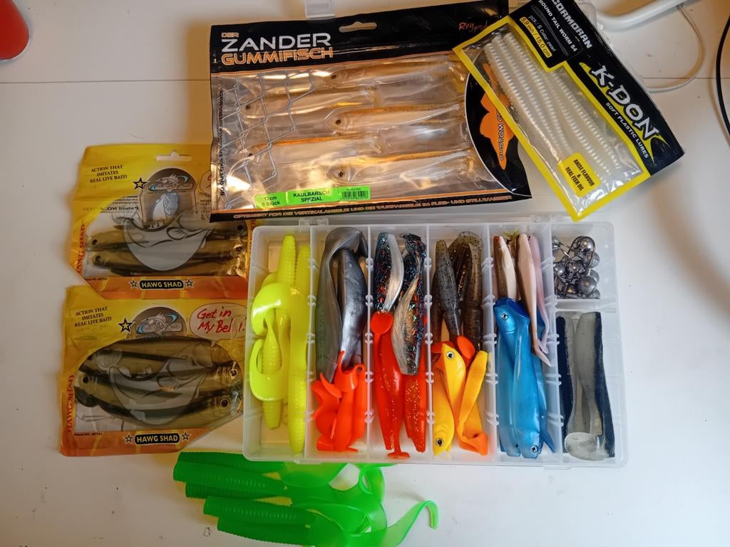 Setje shadjes, zeebaars, snoekbaars. Kunstaas, Ophalen of Verzenden, Nieuw, Overige typen