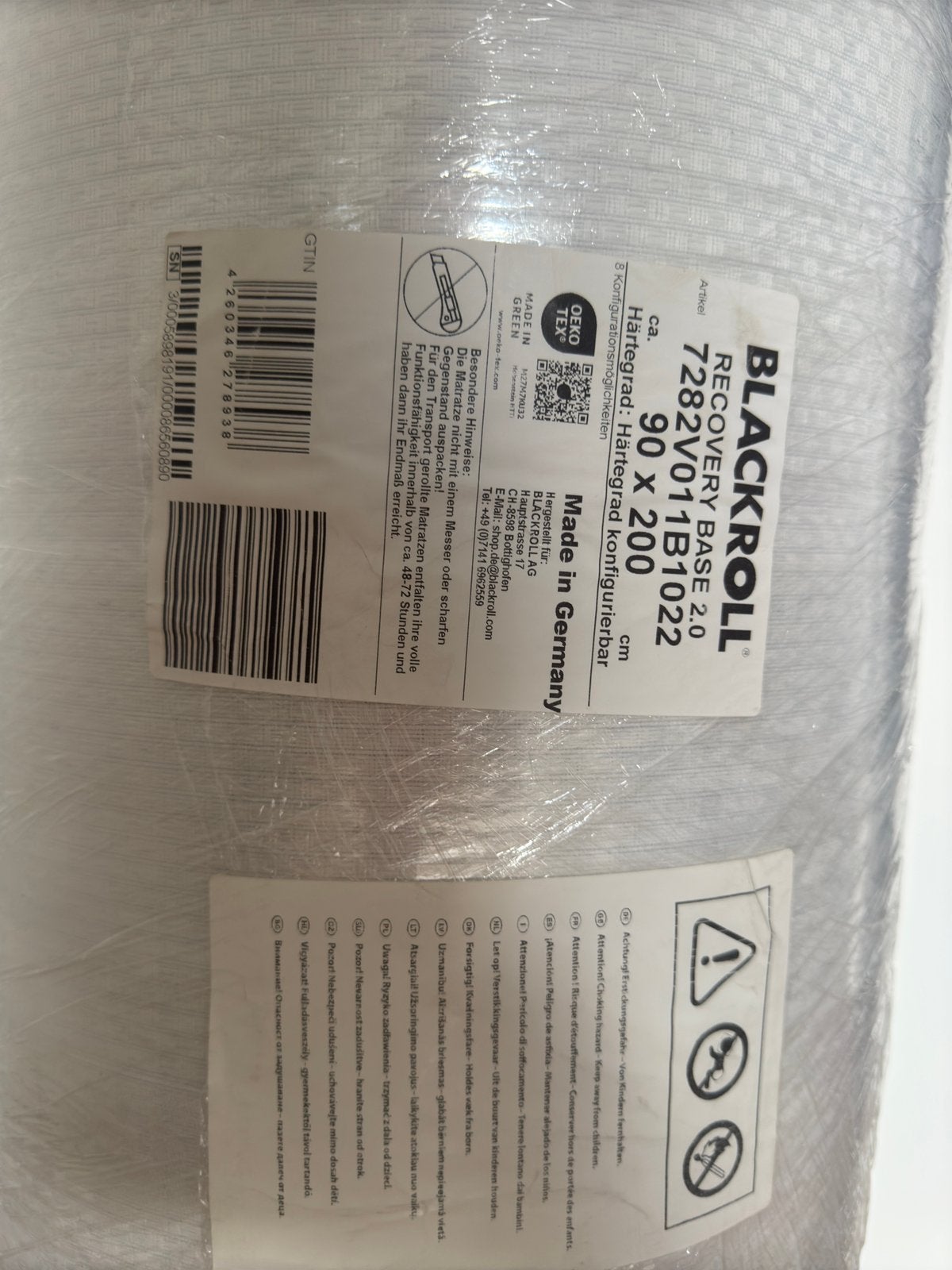 Single matrass | 90x200 |Recovery box 2.0| BLACKROLL | NIEUW, Ophalen, Nieuw, Eenpersoons, 90 cm