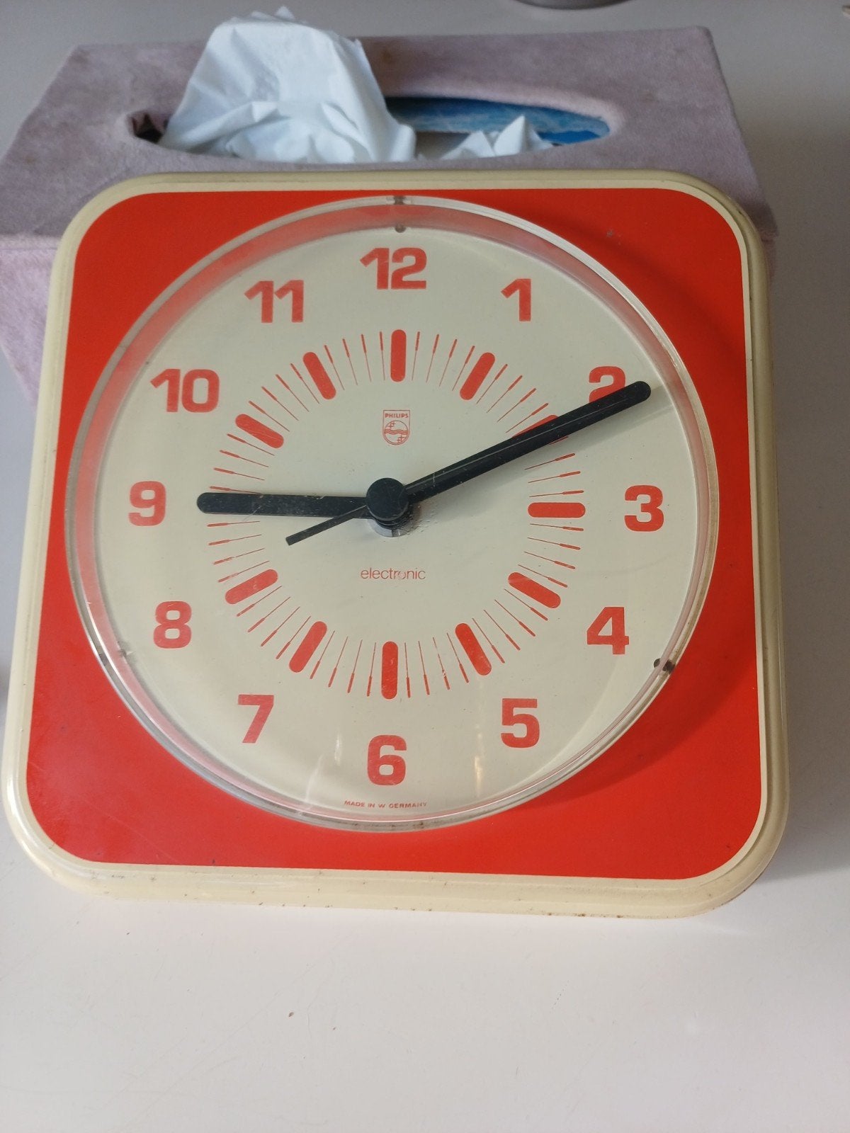 Vintage Philips HR 5471 Wandklok - Made in W-Germany, Antiek en Kunst, Ophalen of Verzenden