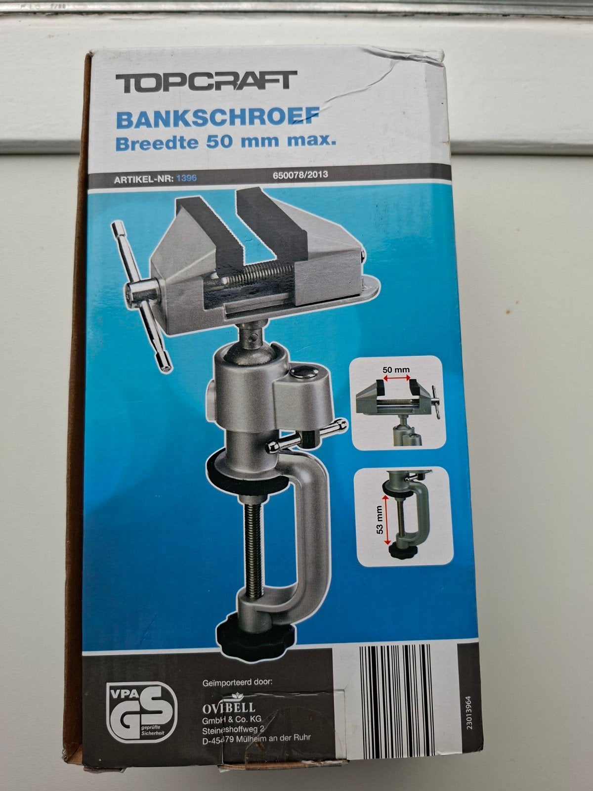 Topcraft bankschroef 50 mm - Nieuw in doos, Ophalen, Nieuw