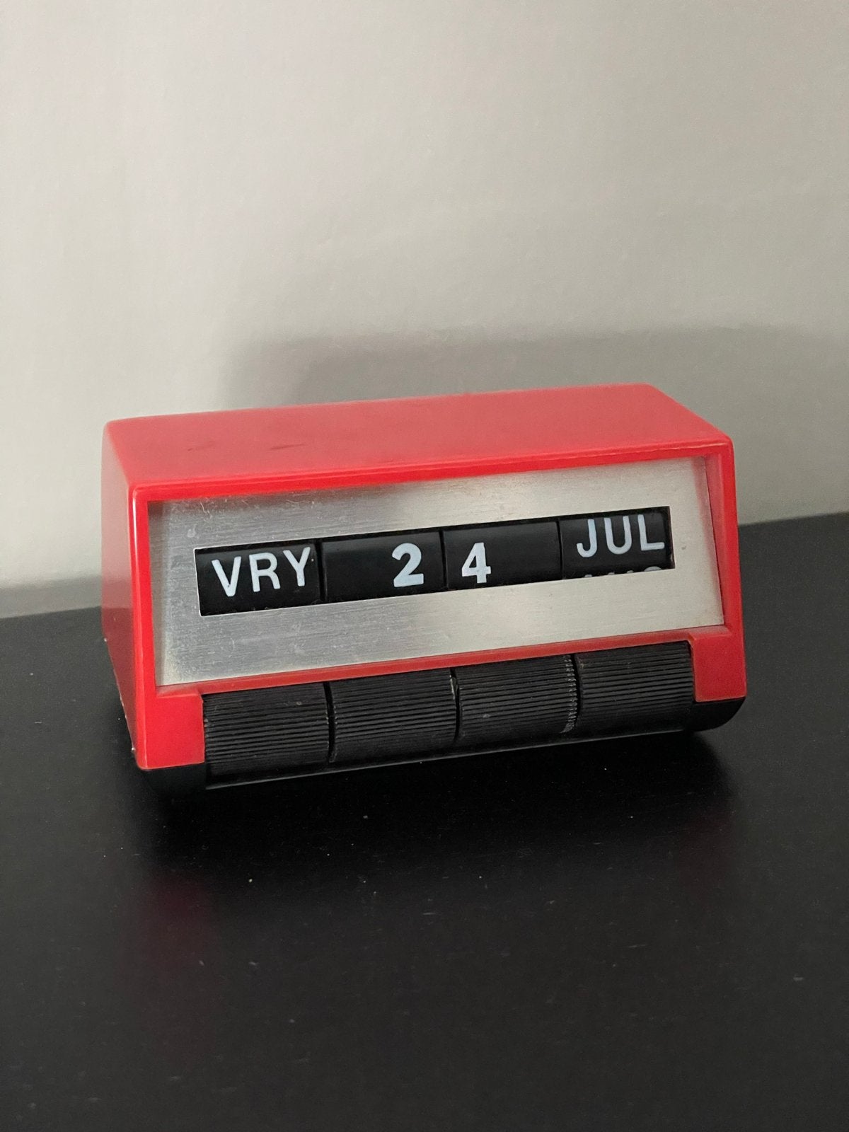 Retro kalender space age, Ophalen of Verzenden, Maandkalender, Gebruikt