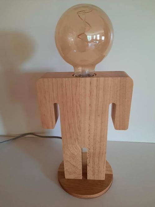 tafellamp - bureaulamp - ETH Family Adam lamp, Ophalen of Verzenden, Zo goed als nieuw, Hout, Minder dan 50 cm