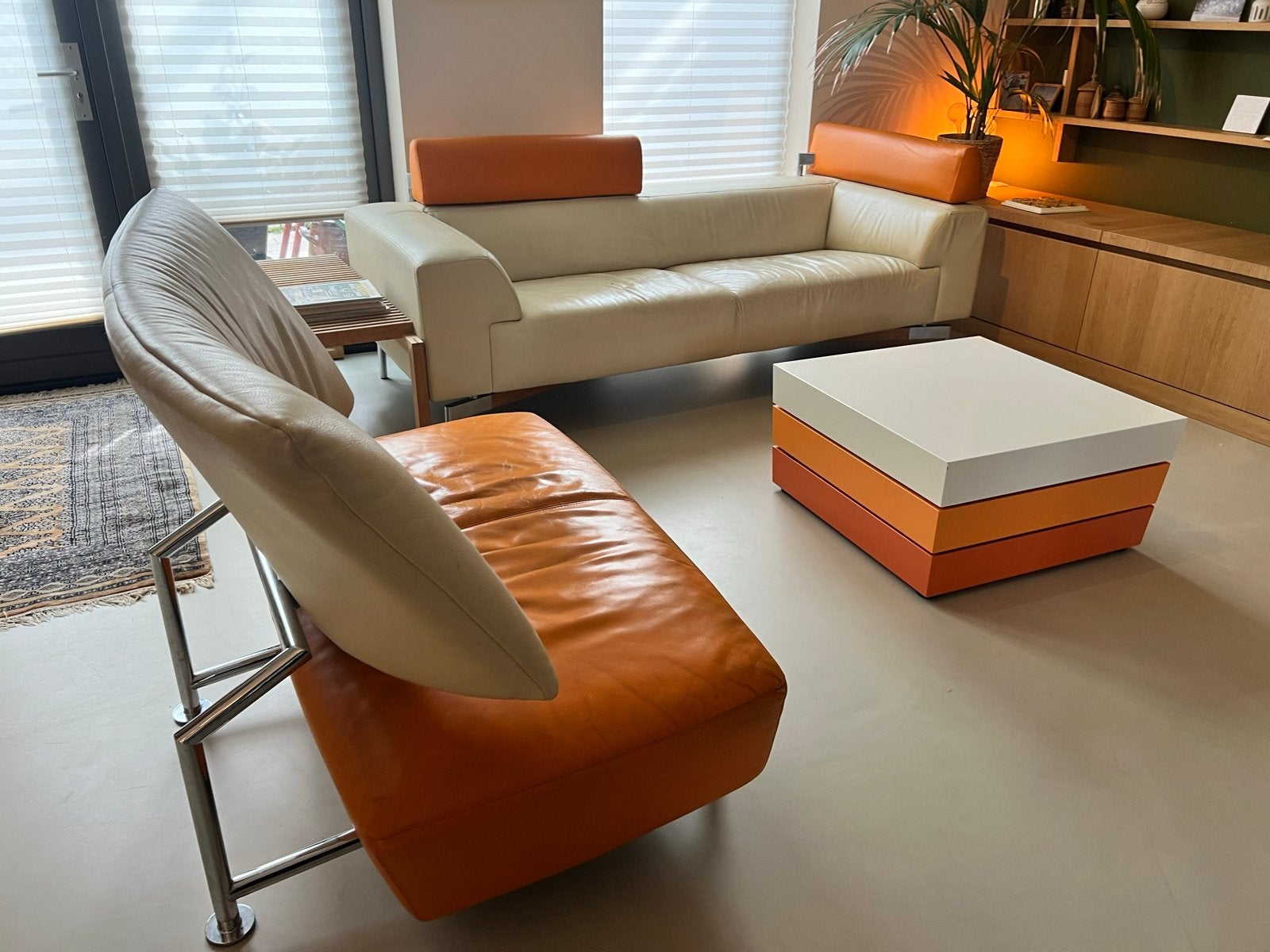 Leolux Akka Chaise Longue - Designklassieker, Ophalen, Gebruikt, Eenpersoons, Leer