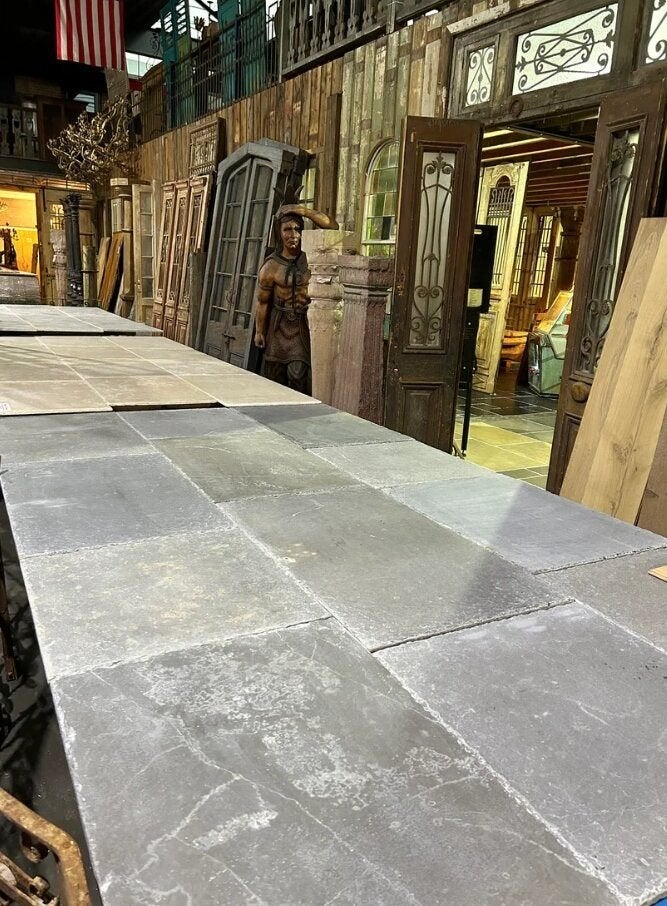 Bourgondische Kalksteen Gris Beige natuurstenen vloer