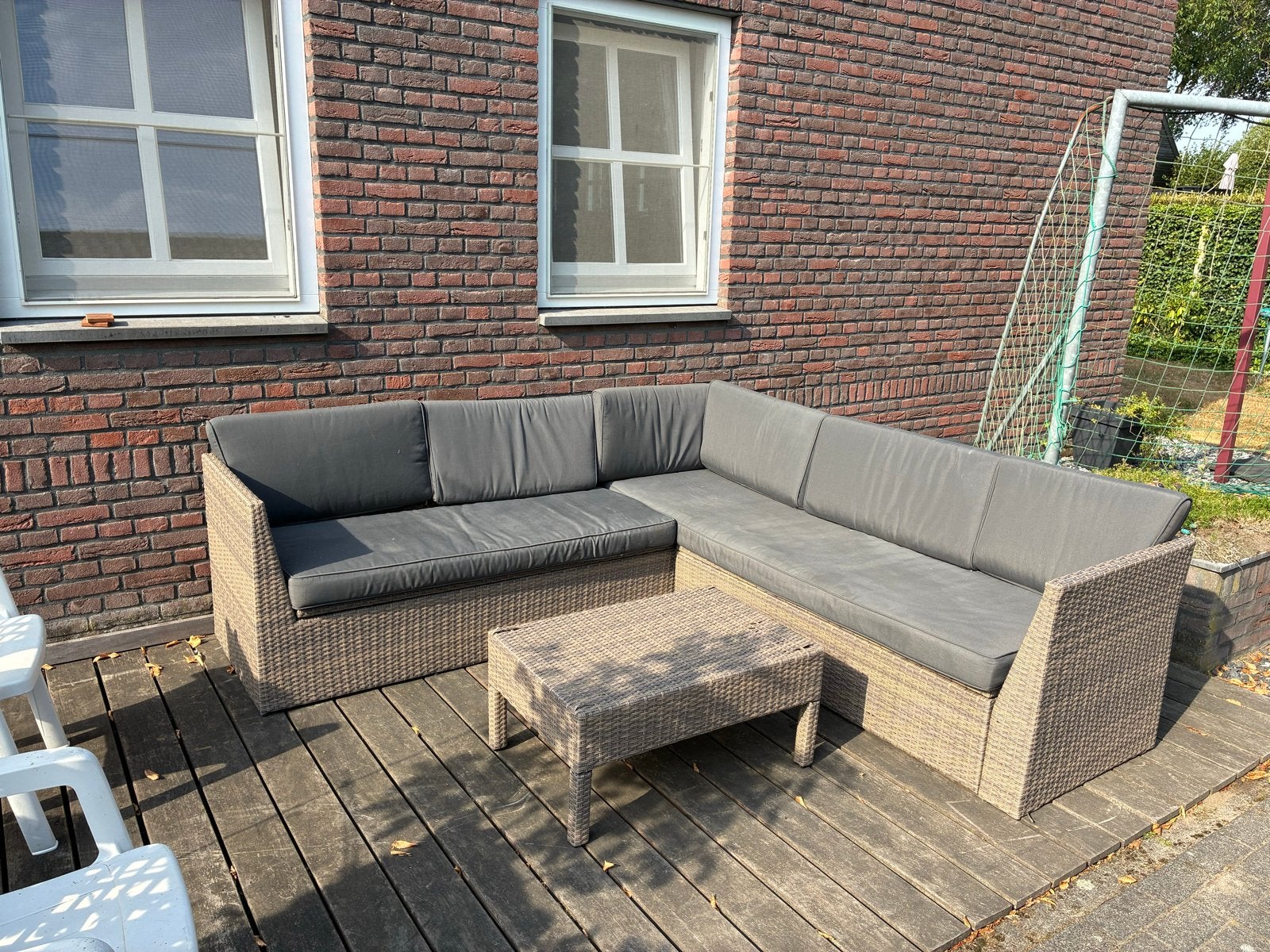 Monza Leisure Loungeset - Wicker met Kussens, Ophalen, 5 zitplaatsen, Gebruikt, Loungeset