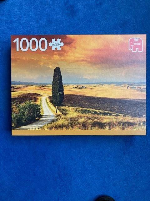 Zonsondergang in toscane - jumbo legpuzzel 1000 stukjes,, Ophalen of Verzenden, 500 t/m 1500 stukjes, Nieuw, Legpuzzel