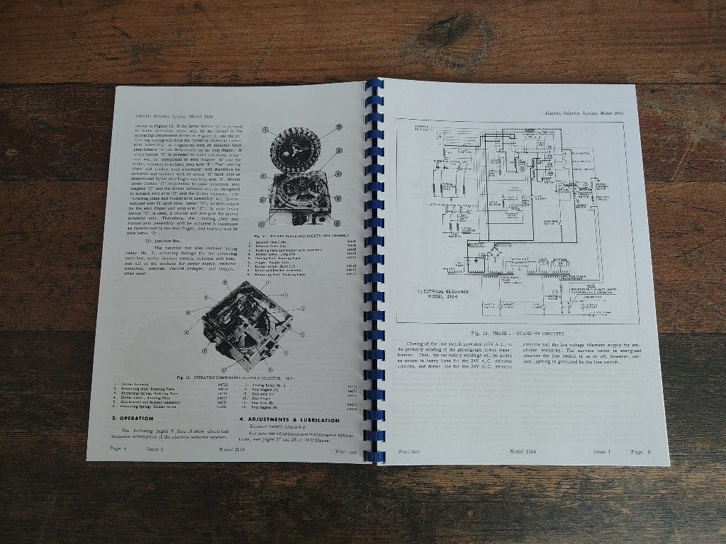 Service Manual: Wurlitzer 2104 (1957) jukebox nieuw !!!, Verzenden, Nieuw, 1950 tot 1960, Seeburg