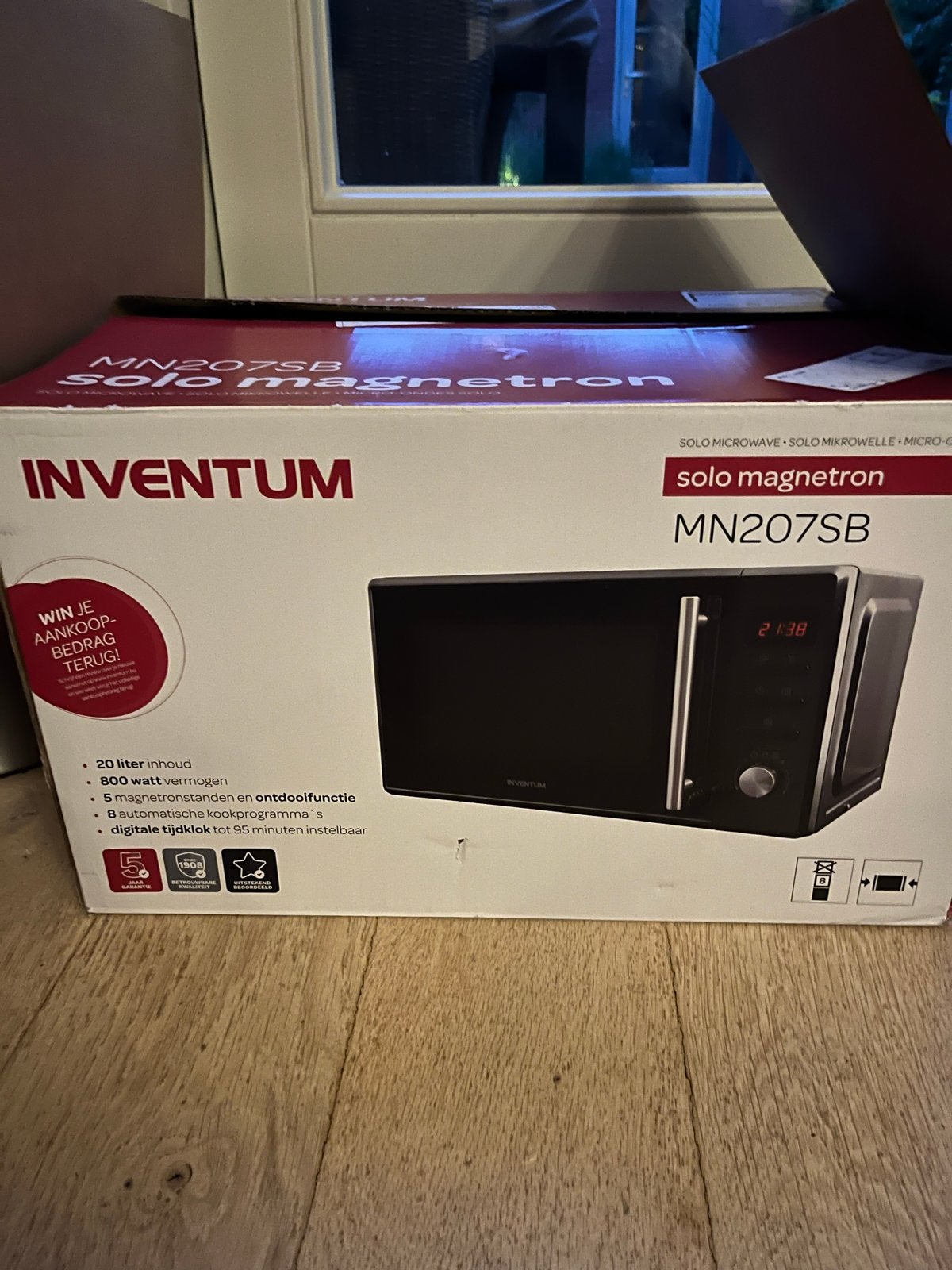 Inventum MN207SB Solo Magnetron - Nieuw in doos, Witgoed en Apparatuur, Magnetrons, Ophalen, Magnetron, Zo goed als nieuw, 45 tot 60 cm