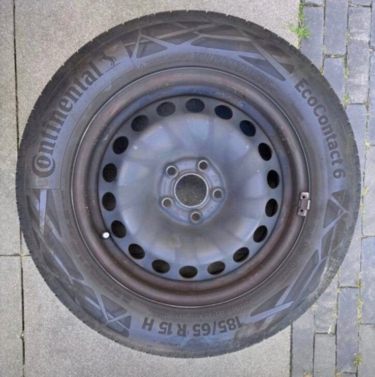Volwaardig reservewiel Polo Fabia Ibiza A1 185/65R15, Auto-onderdelen, Ophalen, Gebruikt, Seat