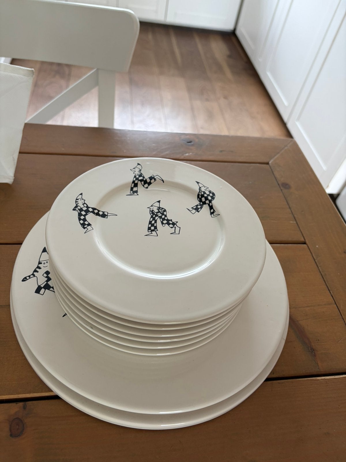 8x Design dinerborden Birgit Stigter complete set – vintage, Ophalen of Verzenden, Zo goed als nieuw, Bord(en), Overige stijlen