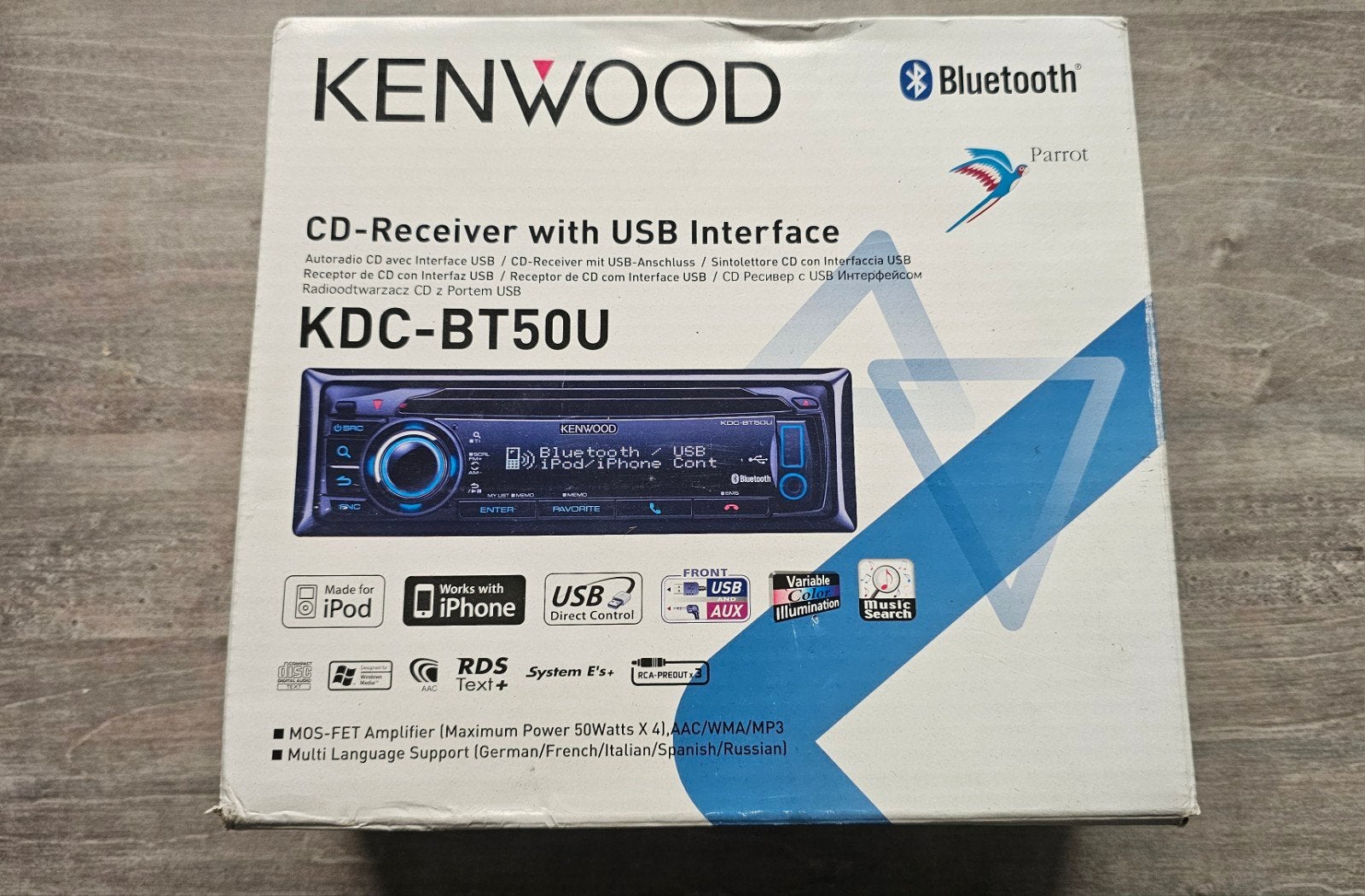 Kenwood KDC-BT50U autoradio met CD USB Bluetooth en carkit, Auto diversen, Ophalen of Verzenden, Gebruikt