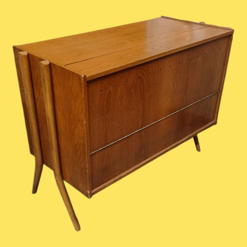 Vintage dressoir dekenkist mid century, Huis en Inrichting, Kasten | Dressoirs, Gebruikt, ,, Ophalen of Verzenden, 25 tot 50 cm