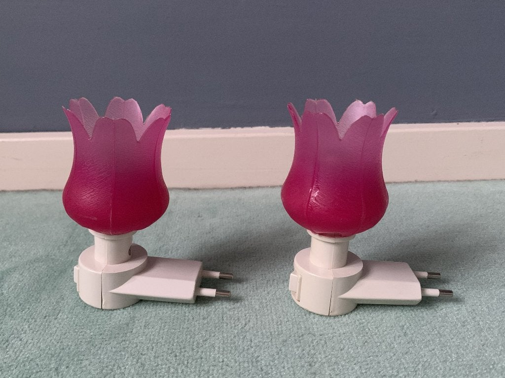 Nachtlampjes | Bedlampjes | Stopcontactlampje | 10cm | Bloem, Met schakelaar, Overige merken, Gebruikt, Kunststof