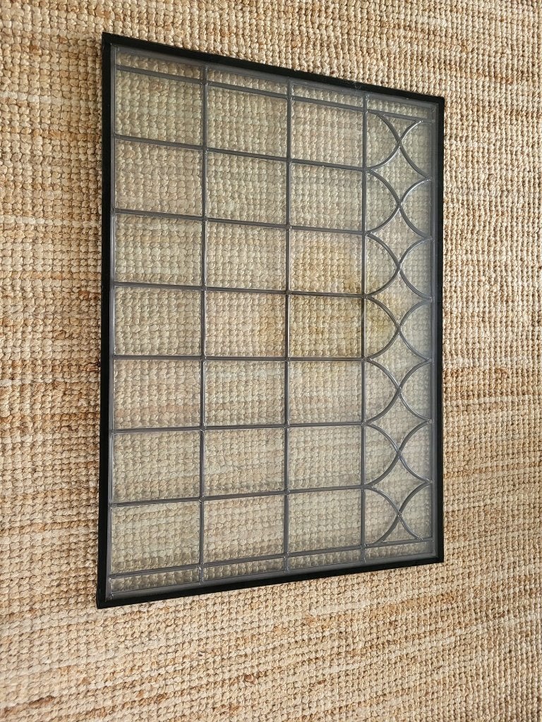 Origineel glas-in-lood, geplaatst in dubbel glas (2x), Ophalen, Gevelraam of Ruit, Minder dan 80 cm, 80 tot 120 cm