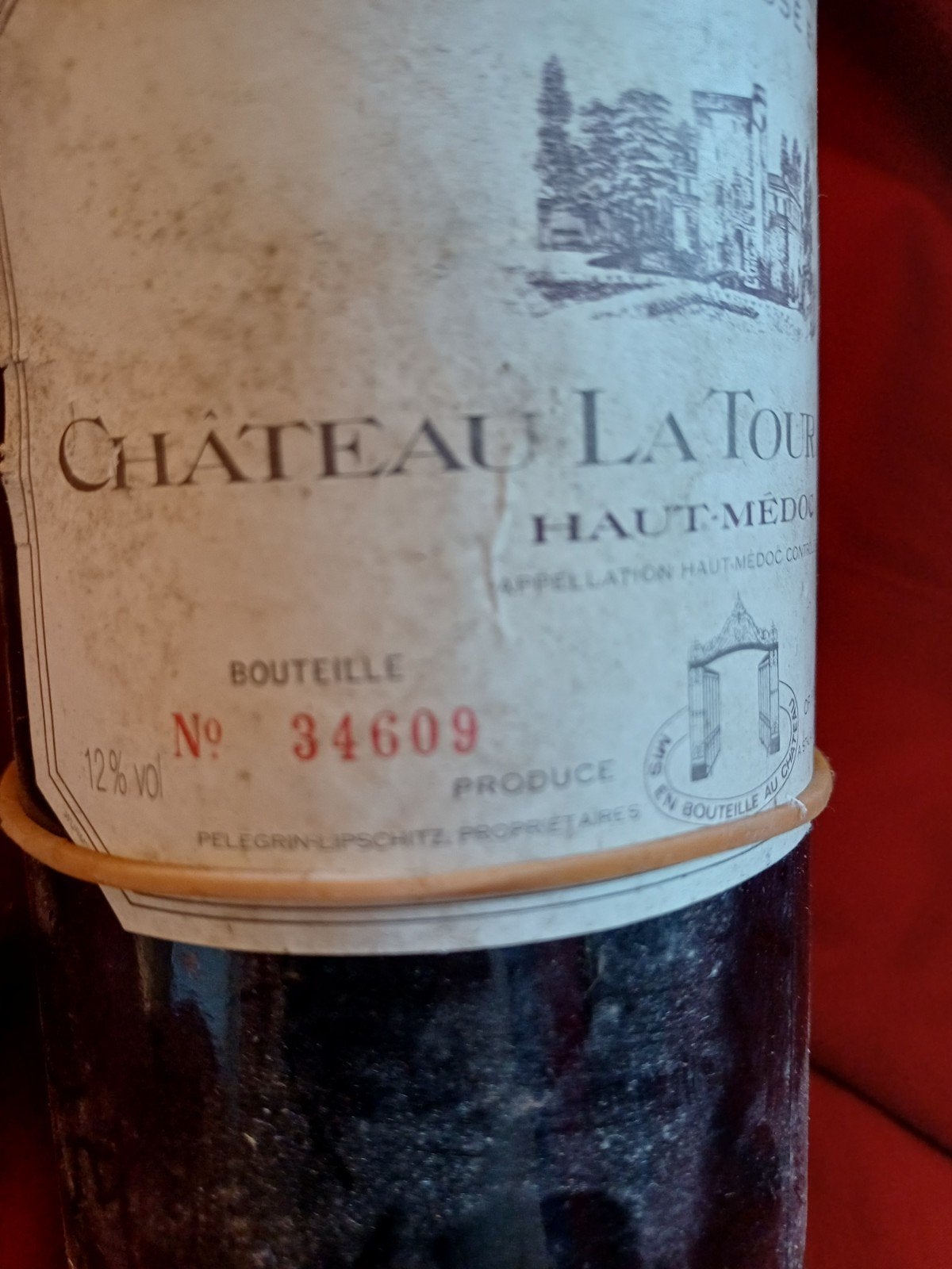 Château La Tour Carnet Haut-Médoc 1985, Gebruikt, Frankrijk, Ophalen of Verzenden, Rode wijn